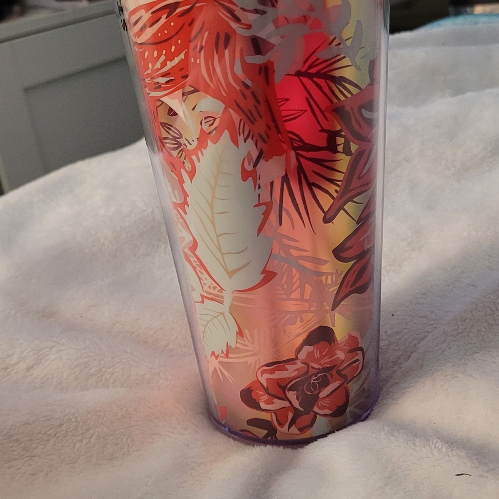 Brand New Starbucks Red Floral Tumbler - Picture 11 of 12